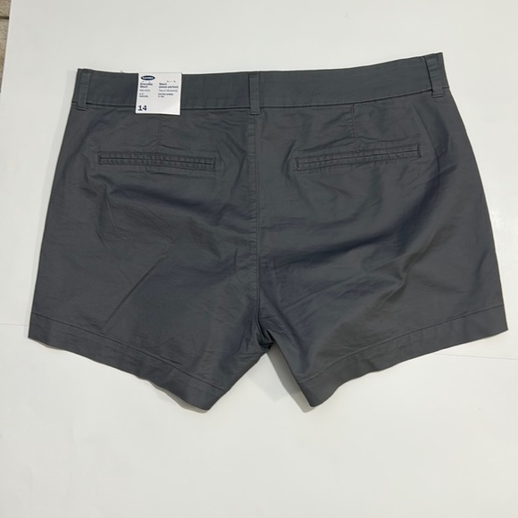 Old Navy Mid Rise Casual Cotton Spandex Grey Shorts Summer Spring Vacation Sz 14 - Picture 2 of 8